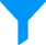 Blue funnel icon representing filtering or narrowing down search results, such as applying filters in a domain search or auction list.