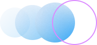three blue circles moving into place
