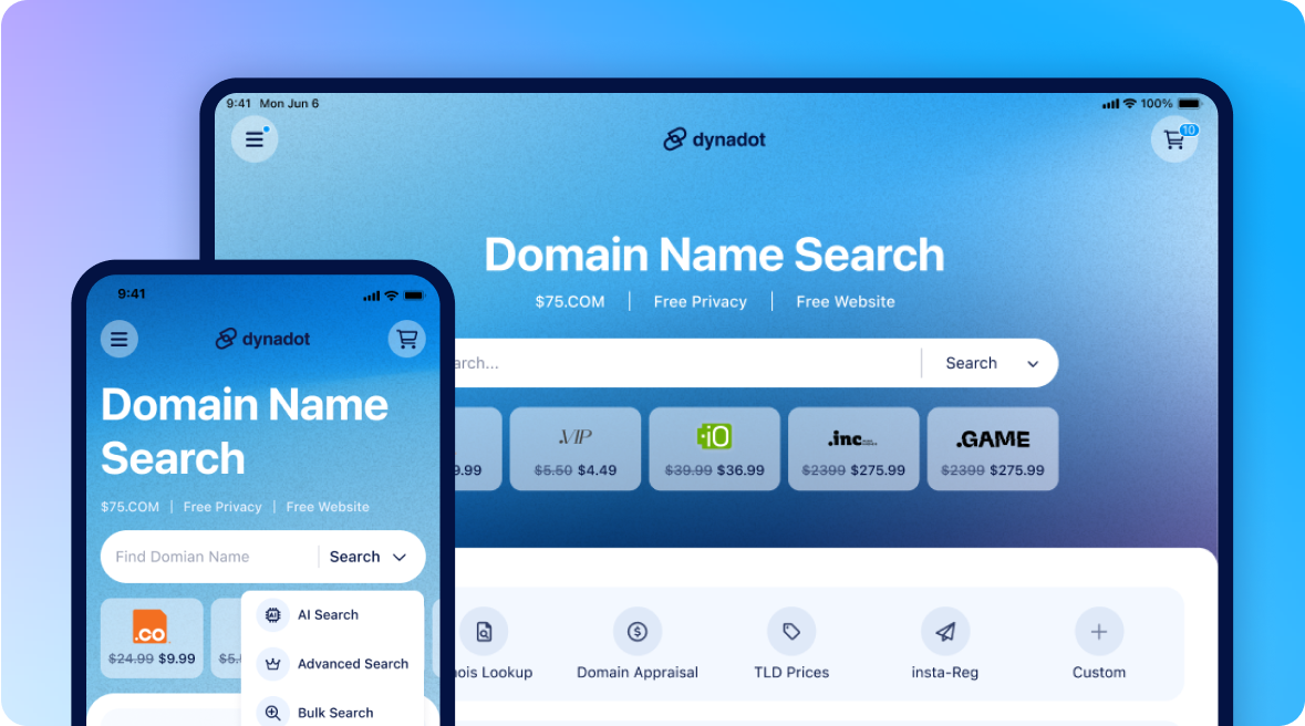 buying domains icon